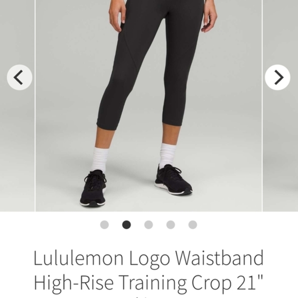 Lululemon logo waistband highrise training crop 21 in - Picture 1 of 8